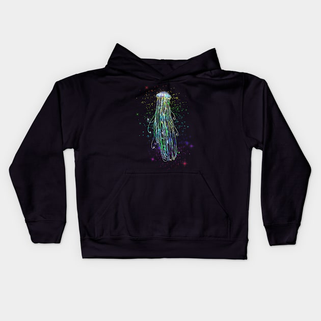 Rainbow Jellyfish Kids Hoodie by Astrablink7